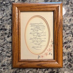 Wooden Framed Bible Verse Wall Art